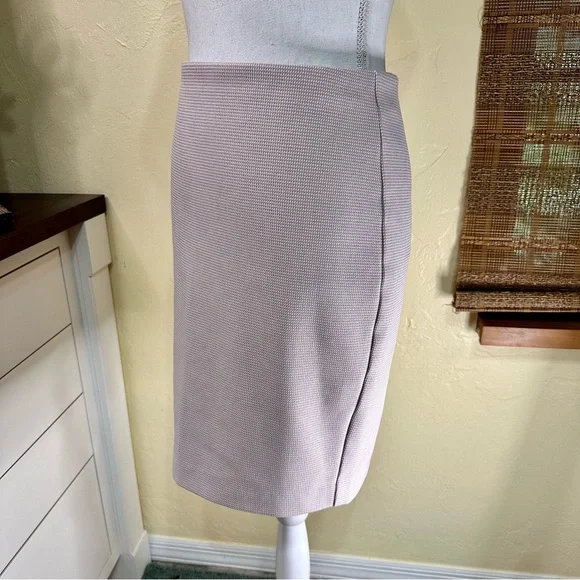 Express Pink White High Waisted Pencil Straight Skirt - Picture 2 of 6